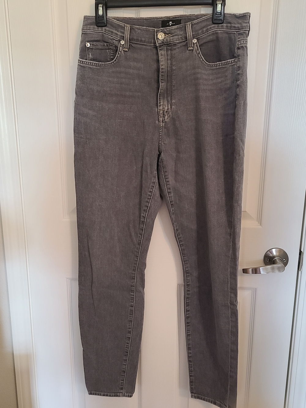 Women’s High-Rise Slim Jeans in Gray